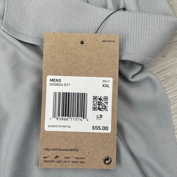 Nike RUN Men’s Polo Shirt Size XXLarge Gray NWT - Picture 8 of 9
